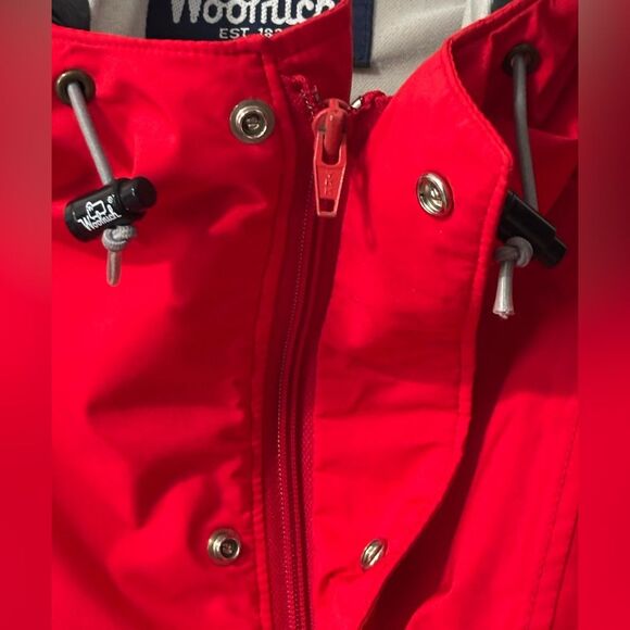 Woolrich Pullover Windbreaker Jacket Quarter Zip Made in USA XL Men’s Red READ - Picture 7 of 11